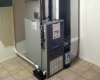 Hi efficient gas furnace with an electronic air cleaner.