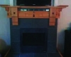 Unique gas fireplace, customized mantel